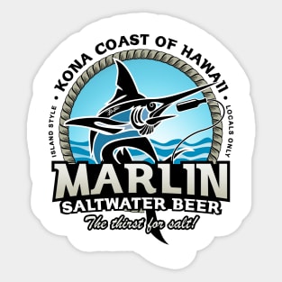Island Style Marlin Saltwater Beer Sticker